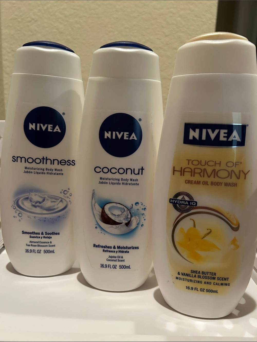 Nivea Body Wash x3 Smoothness + Coconut + Touch of Harmony